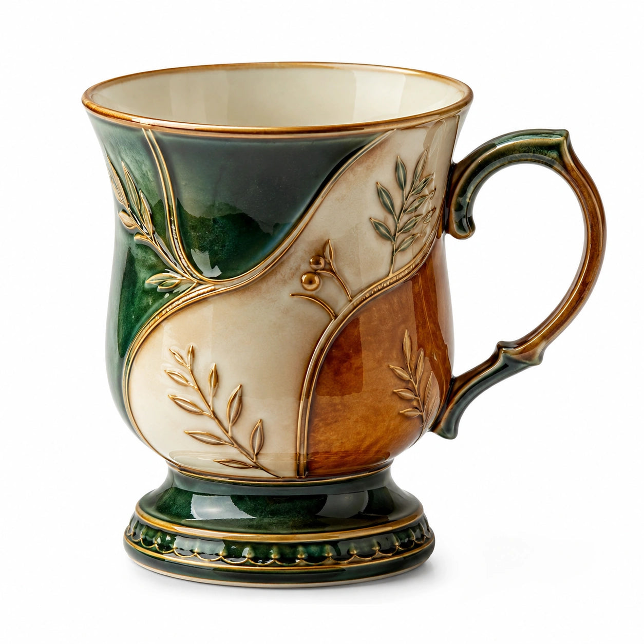 Keramiktasse mit Reliefdesign 350ml Multicolor